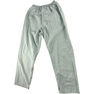 Mills Mens Green Elastic Waist Pants Size 2XL Straight Leg Snap Button Front